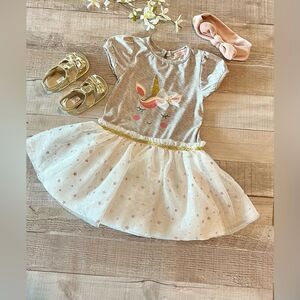 - 60. The Most Adorable Unicorn Dress With Glitter Detail 24Months